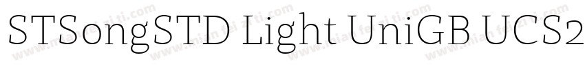 STSongSTD Light UniGB UCS2 Httf字体转换